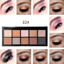 QIBEST 10 paleta kolorowych cieni do powiek Matte Shimmer Nude oczu kosmetyki wodoodporny długotrwały makijaż paleta proszek zes