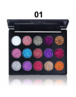 CmaaDu 15 kolory Glitter Eyeshadow paleta wodoodporna diament metalowe połyskujący cień do powiek barwiona kobiety uroda kosmety