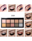 QIBEST 10 paleta kolorowych cieni do powiek Matte Shimmer Nude oczu kosmetyki wodoodporny długotrwały makijaż paleta proszek zes