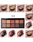 QIBEST 10 paleta kolorowych cieni do powiek Matte Shimmer Nude oczu kosmetyki wodoodporny długotrwały makijaż paleta proszek zes