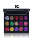 CmaaDu 15 kolory Glitter Eyeshadow paleta wodoodporna diament metalowe połyskujący cień do powiek barwiona kobiety uroda kosmety