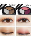 3 paleta kolorowych cieni do powiek makijaż naturalne Smoky kosmetyczne paleta cieni do oczu zestaw Shimmer matowy cień do powie