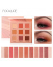 FOCALLURE uroczy cień do powiek 9 paleta kolorów makijaż paleta Matte Shimmer pigmentowe paleta cieni do powiek