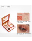 FOCALLURE uroczy cień do powiek 9 paleta kolorów makijaż paleta Matte Shimmer pigmentowe paleta cieni do powiek