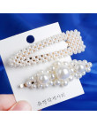 Moda 8 style kobiety koreański Pearl imitacja koraliki klips do włosów Barrette Stick spinka do włosów akcesoria do stylizacji w