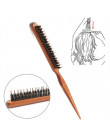 Profesjonalny Salon dokuczanie z powrotem szczotki do włosów drewna szczupła linia grzebień szczotka do włosów rozszerzenie fryz