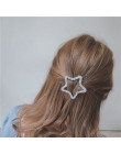 1 sztuk moda kryształki górskie spinka do włosów gwiazda trójkąt okrągły kształt kobiety spinki do włosów Barrettes spinki do wł
