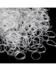 350 sztuk/paczka przezroczyste elastyczne gumki gumy dziecko dorosłych TPU posiadacze włosów krawat warkocze gumka do włosów lin
