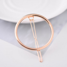 Fashion Women Girls Metal Circle Square Hair Clips Natural Stone Hairpins Barrettes Wedding Hair Clip Accessories Dropshipping