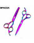 Bfaccia 6 cal cięcia przecinka narzędzie do stylizacji nożyczki do włosów ze stali nierdzewnej nożyce fryzjerskie regularne płas