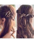 1 PC oddział liści spinka do włosów moda Metal poroża oddział ze stopu Barrettes Bobby spinki do włosów Pin narzędzie do styliza