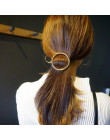 Geometryczny kształt klips do włosów moda kobiety Lady dziewczyna Punk Hollow Out księżyc trójkąt koło Barrettes do włosów spink