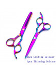 Ze stali nierdzewnej nożyczki do włosów profesjonalny fryzjer nożyce fryzjerskie do cięcia narzędzie do stylizacji 6 Cal Rainbow