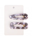 2 sztuk w stylu Vintage Hollow klips do włosów dla kobiet Leopard marmuru teksturowane geometryczne kropla wody kaczy dziób Barr