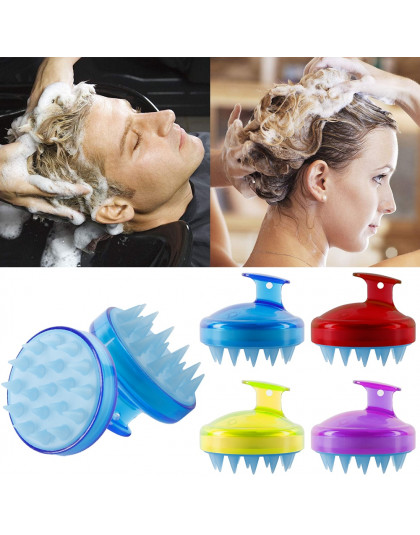 Drop Ship 1 sztuk silikonowe szampon szczotka do mycia włosów grzebień Salon prysznic szczotka do kąpieli szeroki grzebień do zę