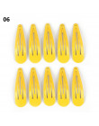 10 sztuk/paczka Rainbow Snap spinki do włosów dla kobiet BB spinki do włosów Barrettes opaski Hairgrips proste klips do włosów a