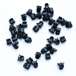 100 sztuk czarne Pplastic klip 1 cm Mini słodka spinka do włosów koreańska wersja dziwne ręka klip małe pazur akcesoria do włosó