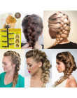 Leeons francuski warkocz włosy narzędzia stylizacja Diy magia Bun Maker włosów Braid akcesoria Twist gąbka Donut Bun ekspres fry