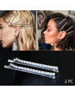 2 pc do włosów kryształ Rhinestone Barrette spinka do włosów małe mody klips do włosów dla kobiet kryształ dziewczyna akcesoria 