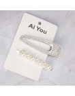 2 sztuk/zestaw moda Pearl imitacja koraliki klips do włosów Barrette perła wykonana ręcznie kwiat kij spinka do włosów dla dziew