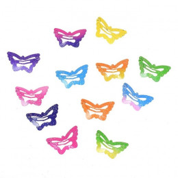 Hot 12 sztuk Mix kolor Barrette klips do włosów dla dzieci śliczne gwiazda kształt motyla ręcznie wykonane ze stopu dzieci spink