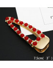 1 pc moda czerwony Peruka perłowa klip dla kobiet elegancki koreański Design Snap Barrette Stick spinka do włosów akcesoria do s