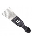 Mayitr 3 rozmiar czarny pięść Afro metalowy grzebień afryki włosy Pik szczotka grzebień Salon fryzjerski fryzury narzędzie do st