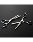2 sztuk Salon profesjonalny fryzjer nożyce do cięcia włosów degażówki nożyczki nożyce fryzjerskie zestaw narzędzie do stylizacji