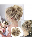 Kobiety panie bałagan Scrunchie Chignon do włosów prosto elastyczna opaska Updo Hairpiece włosy syntetyczne Chignon przedłużanie