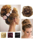 Kobiety panie bałagan Scrunchie Chignon do włosów prosto elastyczna opaska Updo Hairpiece włosy syntetyczne Chignon przedłużanie