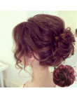 Kobiety panie bałagan Scrunchie Chignon do włosów prosto elastyczna opaska Updo Hairpiece włosy syntetyczne Chignon przedłużanie