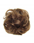 Kobiety panie bałagan Scrunchie Chignon do włosów prosto elastyczna opaska Updo Hairpiece włosy syntetyczne Chignon przedłużanie