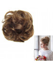 Kobiety panie bałagan Scrunchie Chignon do włosów prosto elastyczna opaska Updo Hairpiece włosy syntetyczne Chignon przedłużanie