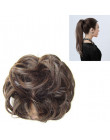 Kobiety panie bałagan Scrunchie Chignon do włosów prosto elastyczna opaska Updo Hairpiece włosy syntetyczne Chignon przedłużanie