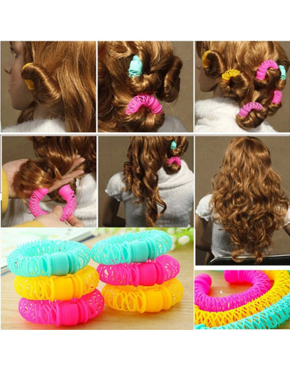 8 sztuk nowy magia włosów pączki stylizacja włosów Roller Hairdress magia Bendy lokówki spiralne loki DIY narzędzie dla akcesori