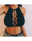 Feitong Sexy kobiety Crop Tops damskie Halter pierścień drążą elastyczna klatka biustonosz bandaż Strappy Halter biustonosz rega