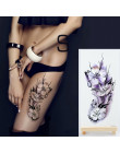 1 sztuka nowy fałszywe tymczasowe naklejki z tatuażami 28 style fioletowe kwiaty róża ramię ramię tatuaż wodoodporna lady kobiet