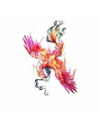 HXMAN kolorowe akwarela Phoenix smok tymczasowe tatuaże dla dzieci kobiety ręcznie tatuaż naklejki Body Art 9.8X6cm A-114
