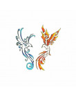 HXMAN kolorowe akwarela Phoenix smok tymczasowe tatuaże dla dzieci kobiety ręcznie tatuaż naklejki Body Art 9.8X6cm A-114