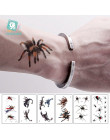 Rocooart 3D pająk tatuaż skorpion tymczasowe naklejki z tatuażami na Halloween fałszywy tatuaż Body Art Tatuajes żart tymczasowy