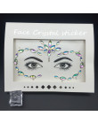 Masquerade twarzy dekoracje DIY biżuteria akrylowe Rhinestone festiwal Party tymczasowy tatuaż moda naklejki na twarz dla kobiet