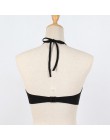 Feitong Sexy kobiety Crop Tops damskie Halter pierścień drążą elastyczna klatka biustonosz bandaż Strappy Halter biustonosz rega