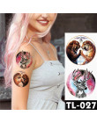 Tymczasowy tatuaż naklejka na ramię nogi body art wodoodporny lis koń zegar pióro róża