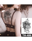 Modne tatuaże tymczasowe w oryginalnych wzorach artystyczne naklejki zmywalne ozdobne do ciała damskie męskie