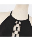 Feitong Sexy kobiety Crop Tops damskie Halter pierścień drążą elastyczna klatka biustonosz bandaż Strappy Halter biustonosz rega