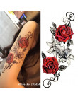 1 sztuk kompas strzały gorący czarny biały duży kwiat Henna tymczasowy tatuaż czarny Mehndi styl wodoodporna naklejka tatuaż