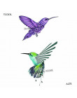 HXMAN akwarela Hummingbird tymczasowe fałszywy tatuaż Body Art naklejka wodoodporna ręka ptak tatuaż dla mężczyzn Hot projekt 9.