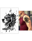 21*15 cm nowa wodoodporna tymczasowa naklejka tatuaż wilk tygrys zwierzęta wzór tatuaż transferu wody body art fałszywy tatuaż k