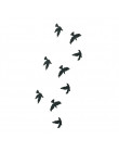 Modne tatuaże tymczasowe wodoodporne czarne ozdobne naklejki na ciało oryginalne wzory małe latające ptaszki
