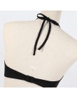 Feitong Sexy kobiety Crop Tops damskie Halter pierścień drążą elastyczna klatka biustonosz bandaż Strappy Halter biustonosz rega